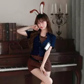 Сексуальное женское белье, милый сладкий кролик, униформа, сексуальный горячий, чистая похоть, костюм секретаря, косплей кролика One size