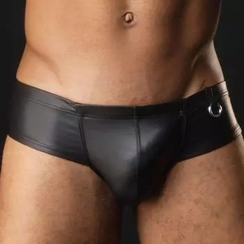 Сексуальное женское белье, мужское нижнее белье, шорты-боксеры, трусы из искусственной кожи, трусы, плавки L