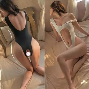 Сексуальное женское белье с открытым пупком и открытой грудью, интегрированный глубокий V-образный купальник, эротическое женское белье, одежда для секс-шопа, косплей One Size