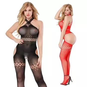 Сексуальное женское белье, слинг, сексуальные полые открытые файлы, цельные сетчатые чулки, жаккардовые сетчатые чулки