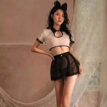 Сексуальное женское белье Super Fire Многоцветное эротическое белье Ткань Сексуальное женское забавное нижнее белье Рыболовная сеть Пудинг Кольцо для брюк Кольцо на шею Сетка One Size