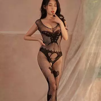 Сексуальное женское белье Super Fire Многоцветное эротическое белье Ткань Сексуальное женское забавное нижнее белье Рыболовная сеть Пудинг Кольцо для брюк Кольцо на шею Сетка One Size