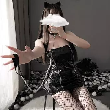 Сексуальное женское белье Traction Sexy Bondage Seduction Косплей Лакированная кожа Onesie Passion Cute Suit Female One size