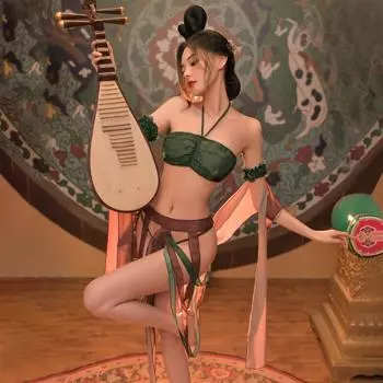 Сексуальное женское белье в западном стиле дуньхуан национальный стиль древний стиль ханьфу сексуальная униформа косплей косплей average size 80-60kg