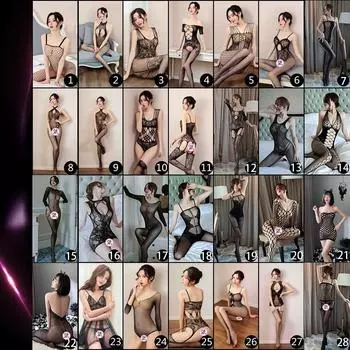 Сексуальное женское белье, женский костюм, прозрачный, сексуальный, соблазнительный, открытый промежность, чулки в сеточку, униформа 40-60KG