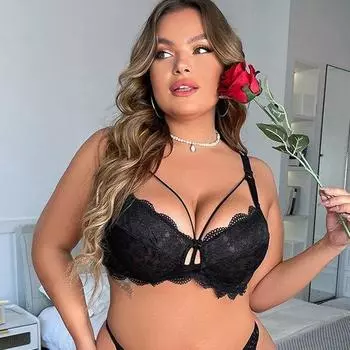 Сексуальное женское нижнее белье больших размеров, кружевные бюстгальтеры с цветочным принтом, супер тонкий бюстгальтер, женский прозрачный бюстгальтер без косточек, бюстгальтер с чашкой CD 85C чёрный