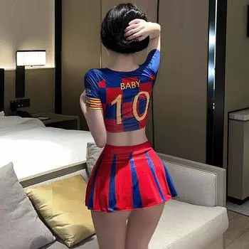 Сексуальное женское нижнее белье чистое желание ветер черлидинг футбол ребенок колледж стиль школьная форма свободный секс костюм One size