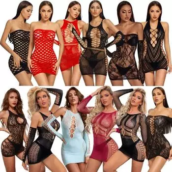Сексуальное женское нижнее белье Эротическое пижамное нижнее белье Сексуальная одежда Babydoll Эластичные прозрачные эротические костюмы сексуальное нижнее белье горячее платье One Size