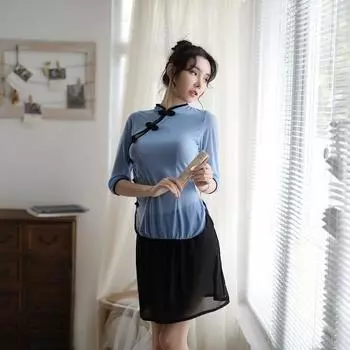 Сексуальное женское нижнее белье соблазнение сетка прозрачное сексуальное костюм студентки Китайской Республики ролевой One Size