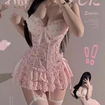 Сексуальное женское нижнее белье соблазнительное розовое вишневое милое чистое желание маленькая грудь собирает спину без бретелек One Size