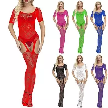 Сексуальное женское нижнее белье в сеточку Babydoll, нижнее белье, ночное белье, боди