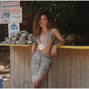 Сексуальное женское платье с бисером и шнуровкой на шее с вырезом-халтером, без рукавов, с открытой спиной, женское летнее модное женское платье S