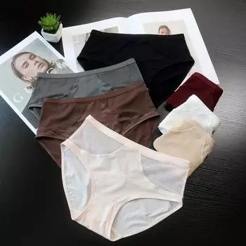 Сексуальное женское сетчатое нижнее белье из ледяного шелка, женская поясная сумка, нижнее белье для ягодиц, женские треугольные трусики из чистого хлопка M белый