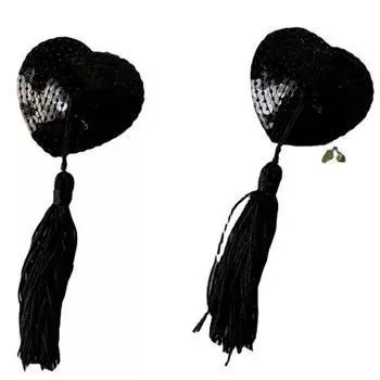 Сексуальные аксессуары для нижнего белья силиконовый стикер на грудь в форме сердца бахрома сердце из пайеток кружевной кремовый стикер капля крови бант One Size