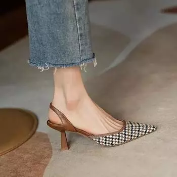 Сексуальные босоножки с острым носком, женские, в стиле феи, летние, новые, универсальные, на тонком каблуке, темпераментные, женские туфли на высоком каблуке 35