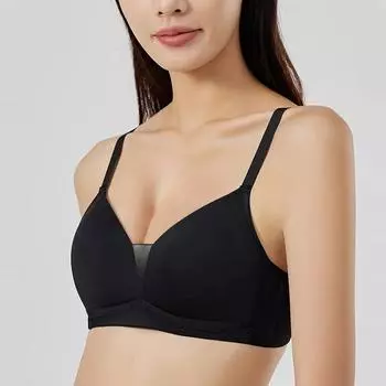 Сексуальные бюстгальтеры, бесшовный беспроводной бюстгальтер, бюстгальтер пуш-ап, женский мягкий бюстгальтер с тонкой чашкой, интимное белье для женщин 34B чёрный