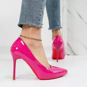 Сексуальные черные модные туфли-лодочки на высоком каблуке на тонком каблуке, туфли из лакированной кожи с красной подошвой, туфли-лодочки на высоком каблуке для свадебного банкета, большие размеры 43 35 чёрный