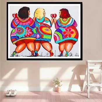 Сексуальные дамы в юбках в полоску DIY 5D алмазная вышивка картина вышивка крестом стразы ручная работа поделки украшение для дома спальня A