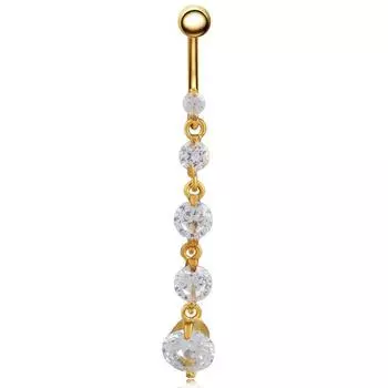 Сексуальные длинные болтающиеся кольца для пупка и живота для девочек, пирсинг из хирургической стали, ювелирные изделия для тела