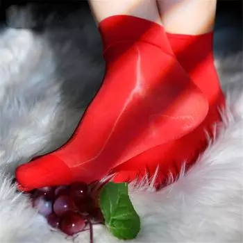 Сексуальные короткие носки 8D 912 PIN Маслянистые ультратонкие чулки Шелковые гольфы Конфетный цвет Блестящие длинные носки Эластичное нижнее белье One Size