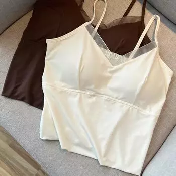 Сексуальные короткие топы на бретелях для девочек с подкладкой для бюстгальтера, сексуальные тонкие однотонные футболки и топы, майки и майки
