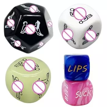 Сексуальные кости для пар Сексуальные кости для пар Сексуальные игры в кости для взрослых Набор акриловых игральных костей для спальни Игры для взрослых 1PC D6 white