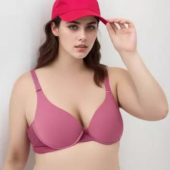 Сексуальные кружевные бюстгальтеры со стальными кольцами для женщин, нижнее белье больших размеров, бюстгальтер Push Up 34/75 чёрный