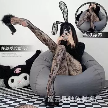 Сексуальные кружевные подтяжки чулки соблазнение страсть флирт без слез черное шелковое эротическое нижнее белье 3044 one size fits all чёрный