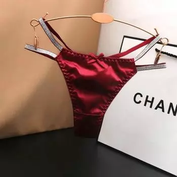 Сексуальные кружевные прозрачные трусики, женские стринги с двойным ремешком и низкой талией, сексуальное женское белье, дышащие стринги, нижнее белье, чувственное танга M чёрный