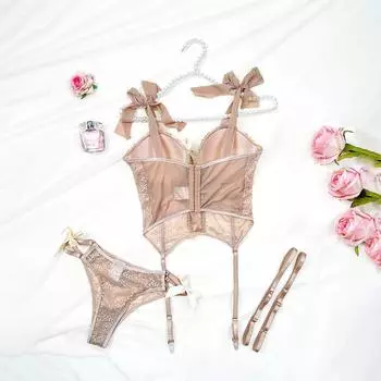 Сексуальные кружевные соблазнительные подтяжки бретели корректирующее белье женская униформа пижамы S