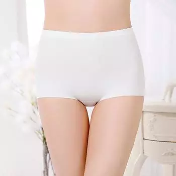 Сексуальные кружевные трусики больших размеров, женские трусы с высокой талией, нижнее белье из ледяного шелка для женщин L