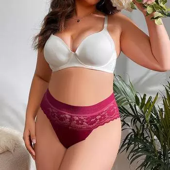 Сексуальные кружевные трусики с широким поясом, утягивающие и приподнимающие бедра, нижнее белье больших размеров, бесшовное нижнее белье XL-4XL XL белый