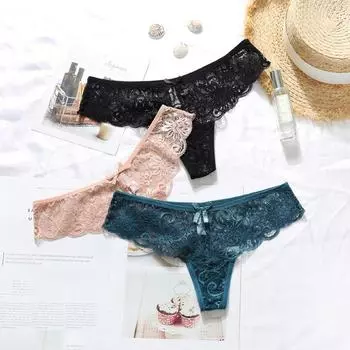 Сексуальные кружевные трусики-стринги, женское нижнее белье, мягкие и дышащие стринги K80 S