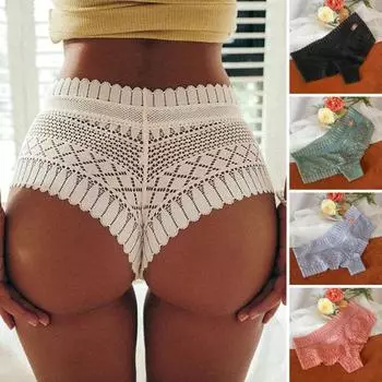 Сексуальные кружевные трусики, впитывающие пот, очень мягкие трусы с низкой талией, нижнее белье с вышивкой one size