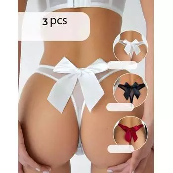 Сексуальные кружевные трусики женские большие бабочки сетчатые дышащие без штанов L