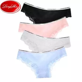 4 шт. сексуальные женские стринги прозрачные женские трусики сексуальное кружевное нижнее белье однотонные цветочные стринги женские трусы нижнее белье XS разноцветный