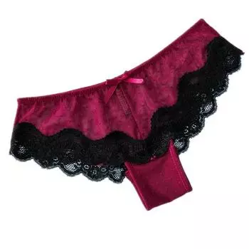 Сексуальные кружевные женские трусики с низкой талией, сетчатые, с плавающей точкой, прозрачные хипстерские трусики M