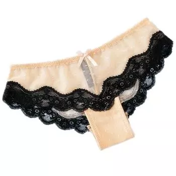 Сексуальные кружевные женские трусики с низкой талией, сетчатые, с плавающей точкой, прозрачные хипстерские трусики M