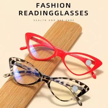 Сексуальные модные очки для чтения женские прозрачные очки лупа Vision Plus Strength 1