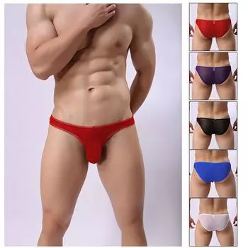 Сексуальные мужские трусы, прозрачные боксеры, сетчатое нижнее белье, шорты, плавки, трусы M темно-синий