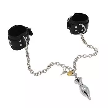 Сексуальные наручники, анальная пробка, замок, альтернативная страсть, взрослые игрушки, секс-инструменты, небольшой размер, женская тренировка, реквизит для оргазма Silver Butt Plug Suit