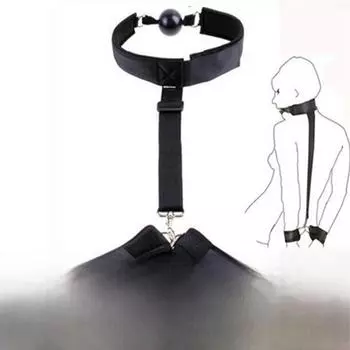 Сексуальные наручники для спины - альтернативные игрушки SM для пар handcuffs without gag