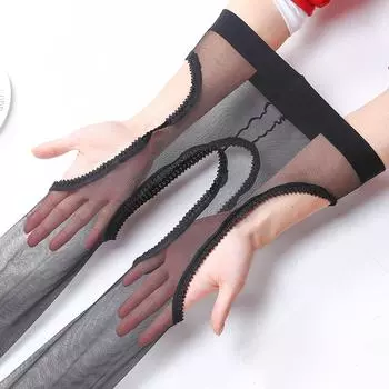 Сексуальные новые 5D дышащие колготки, открытые прозрачные женские колготки с вырезами, ультратонкие нейлоновые колготки, эластичные чулки для девочек One Size чёрный