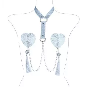 Сексуальные пайетки для сосков, цепочка для сосков, многоразовый чехол с колье, кулон с кисточкой, бондаж, украшения для тела, нижнее белье, цепочка one size