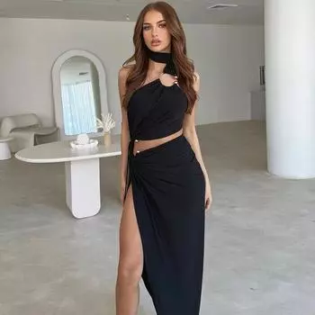 Сексуальные платья с открытой спиной и открытой спиной S белый