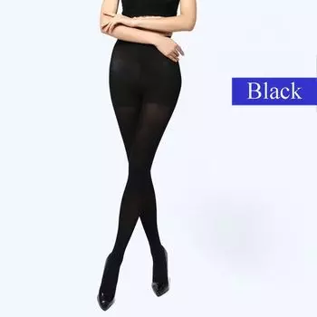 Сексуальные Плотные Теплые Чулки 150D Непрозрачные Колготки с Носком Женские Колготки чёрный
