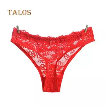 Сексуальные прозрачные цветочные кружевные стринги женское нижнее белье трусики однотонные удобные стринги