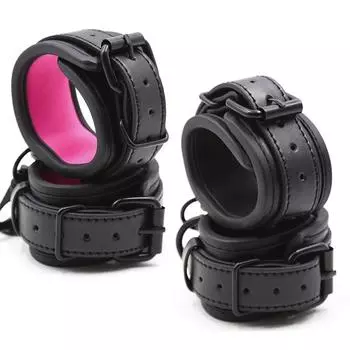 Сексуальные регулируемые кожаные наручники для секс-игрушек для женщин, пары, пряжка, ссылка, БДСМ, ограничения для связывания, товары для игр для взрослых