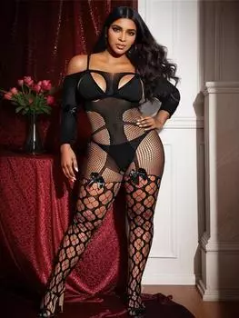 Сексуальные сетчатые чулки для всего тела, самые сексуальные женские ночные рубашки, популярные эротические женские боди, прозрачное сетчатое нижнее белье XXS