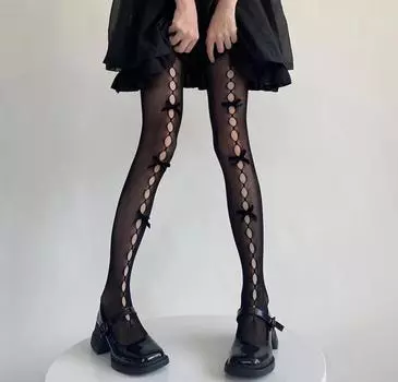 Сексуальные сетчатые чулки Сетчатый ромпер One Size чёрный